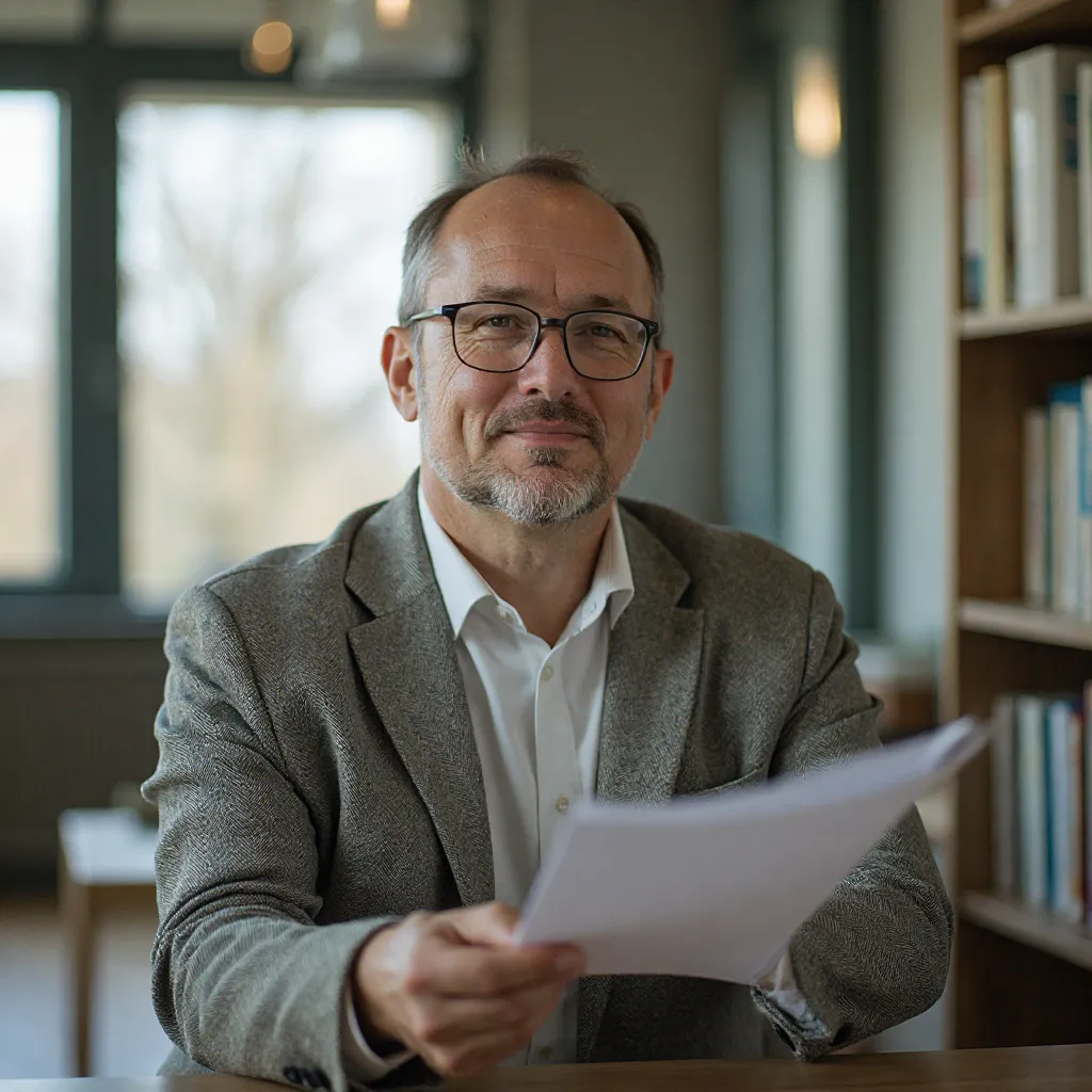 Pracownica zastanawiająca się nad finansami patrząc na dokumenty